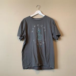 Large Grey Rip Curl Short Sleeve Tee Shirt